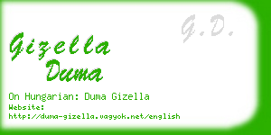 gizella duma business card